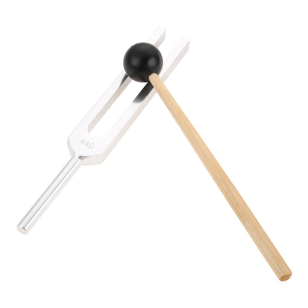 Dreld A440Hz Tuning Fork, Guitar Tuner with Resonator Box, Wooden Box and Mallet, Hammer Healing Accessories, Rubber Mallet Set, Standard Tone,