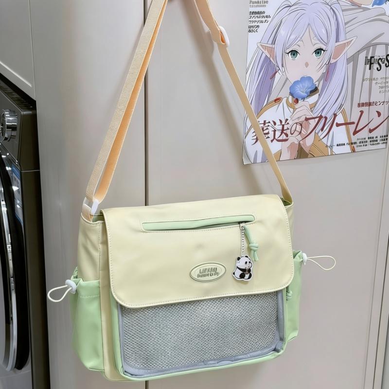 

New Y2K Student Casul Crossbody Bag Clear DIY Display Ita Bag Lady Workwear Style Shoulder Bag Harajuku Fashion Travel Schoolbag 30x24x10cm