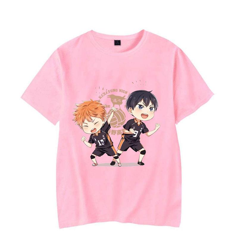 Hot Hinata Shoyo Tobio Kageyama Cartoon Print Short Sleeve T Shirts Women Casual Shirts Summer Women's Men's Crew Neck T-shirt