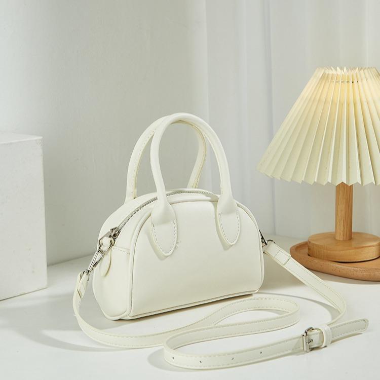 Korean INS New High-End Niche Design Boston Bag for Women Simple Versatile Handbag Crossbody Small Square Bag