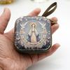 7X7Cm Jomfru Maria Jesus Bøn Rosenkrans Taske Religiøs Smykke Opbevaringsboks Articulos Religioso