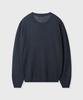 KIIMUIR Washable Cool Touch Henley Neck Crop Knit_Navy