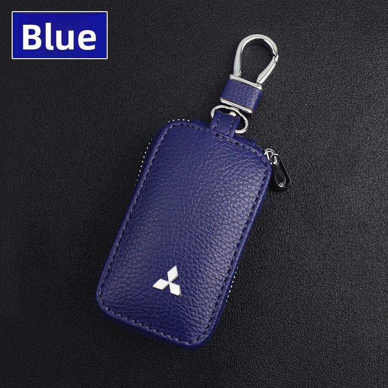 

Car Key Bag Zipper Key Storage Protection Bag For Mitsubishi Outlander L200 Lancer ASX Eclipse Pajero Delica EVO Triton Mirage синій