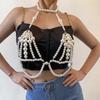 Elegant Faux Pearl Double-Layer Waist Chain – Women's Fashion Metal Bikini Body Chain