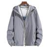 7xl 6xl Übergröße Herren Schnelltrocknend Hautjacken Mantel Sonnenschutz Wasserdicht Herren Dünn Armee Oberbekleidung Ultraleichte Windjacke-XXL-FARBE Dunkelgrau