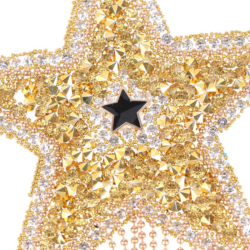 Stylish Crystal Rhinestone Star Tasse Iron On Patches Applique For Clothing Shoe Bag Sticker Jewelry Accessories