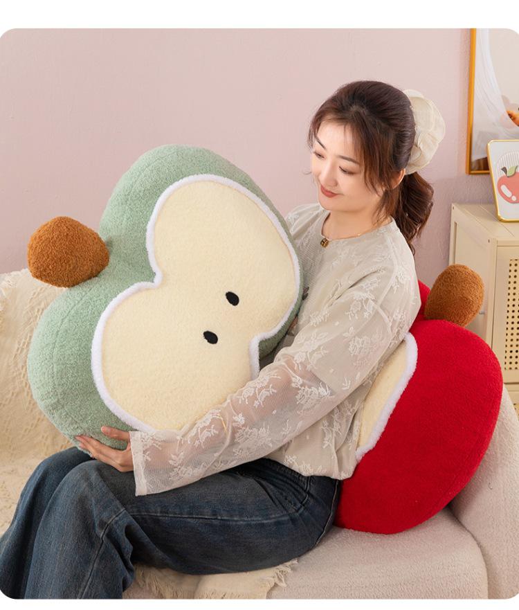 Cute Plush Apple Throw Pillow – Perfect for Sofa, Bedside, Office, or Car; Ideal Gift and Home Decor Cushion.