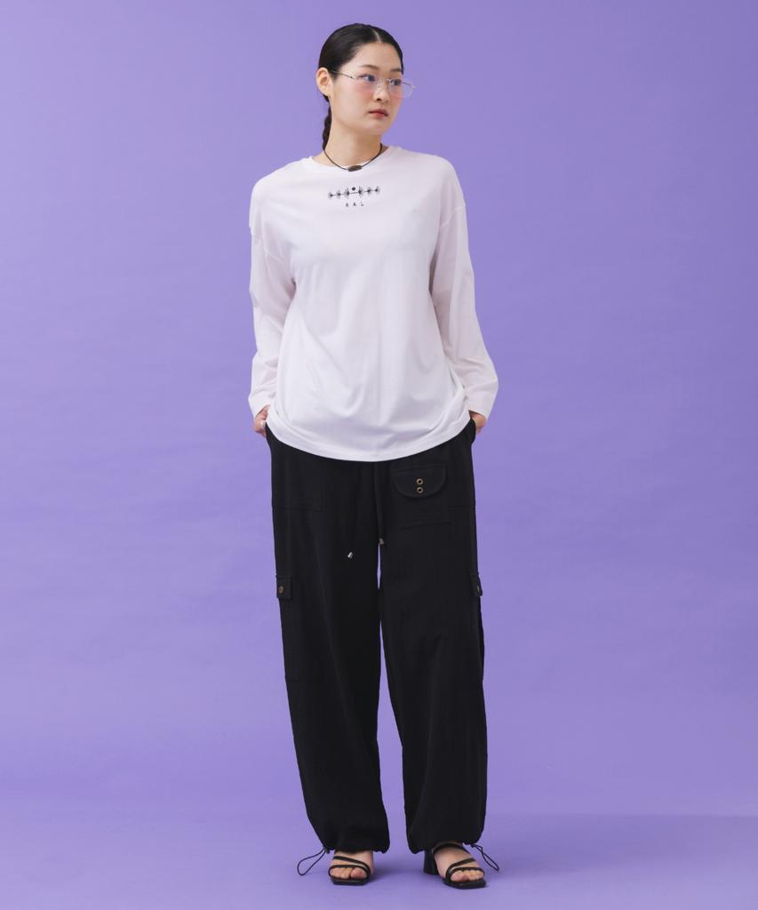 Lalmodeu Cotton Cargo Pants_Black