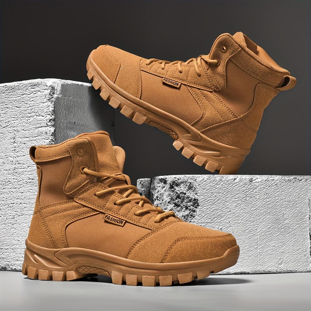 [Stylish Combat Boots] Pink High-Top Combat Boots | Durable Canvas, Round Toe, Lace-Up with Adjustable Straps, Non-Slip TPR Sole