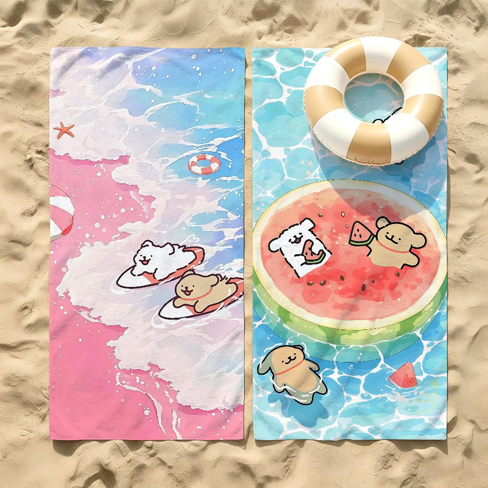 Line Dog M-maltese Funny Beach Towel For Beaches Yoga Studios Gyms Hot Springs Swimming Pools And Picnics