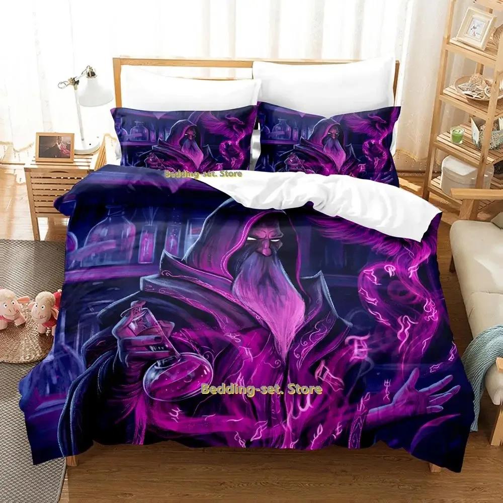 

New Game Wizard Bedding Set Cartoon Anime Three-Piece Set Adult Kid Bedroom Duvetcover Sets 3D Kawaii Wizard Camas 70x133cm 2pcs