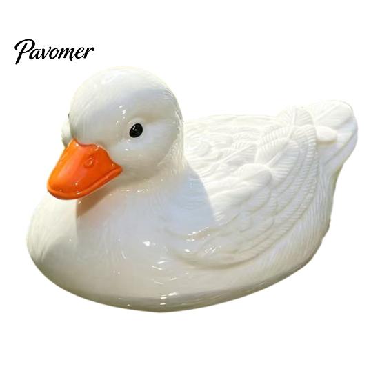 Miniature Duck Ornament for Landscaping Floating Resin Figurine, Realistic Yellow Statue, Simulation Animal Cute Statue Indoor Fish Tanks Outdoor