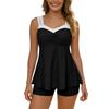 European and American large size split swimsuit tankini slightly fat meat cover beach vacation hot spring two-piece set