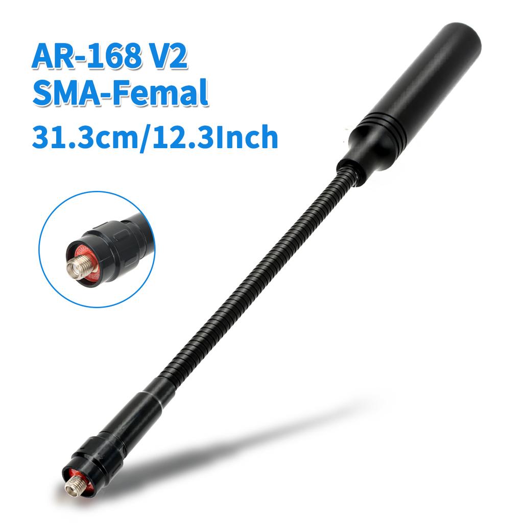 ABBREE Gooseneck Tactical Antenna AR-168 VHF UHF SMA-Female for BAOFENG UV-5R 5RH 13 17 21 PRO QUANSHEGN UV K5 (8) Plus Walkie