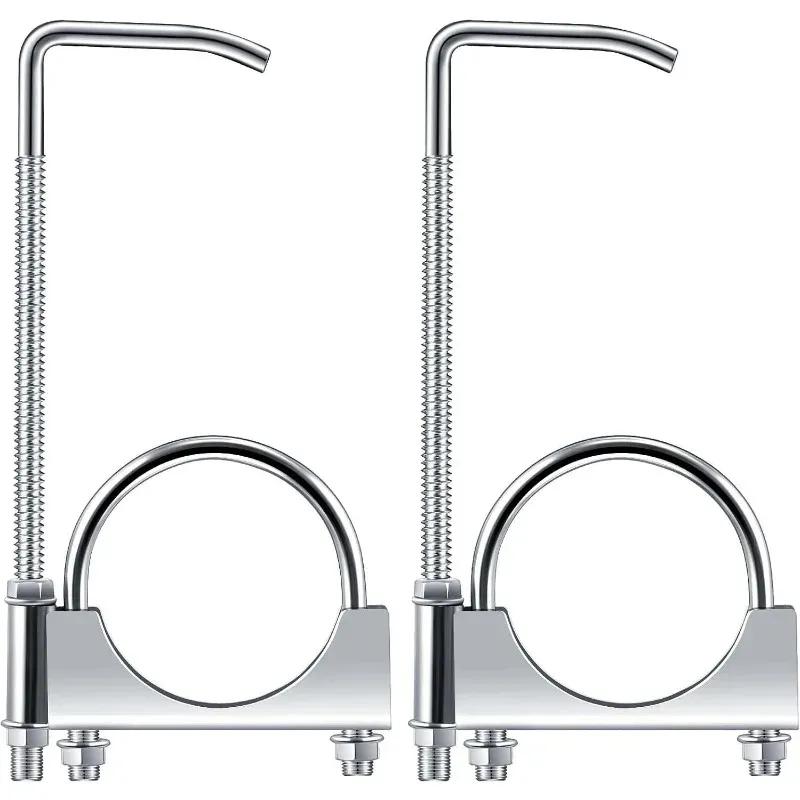 CENJITION 2.5 Inch Automobile Exhaust Clamp with Hanger Hook Rear Muffler Hanger Tool for Car Exhaust Systems
