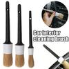 Car Exterior Interior Detail Brush Boar Hair Bristle Brushes for Car Cleaning Auto Detail Tools Dashboard Cleaning Brush 3pcs