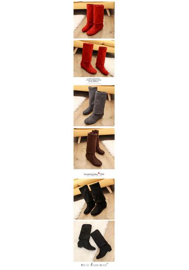Plus Size Extra Long Over-the-Knee Flat Heel Boots for Women - Autumn/Winter Style