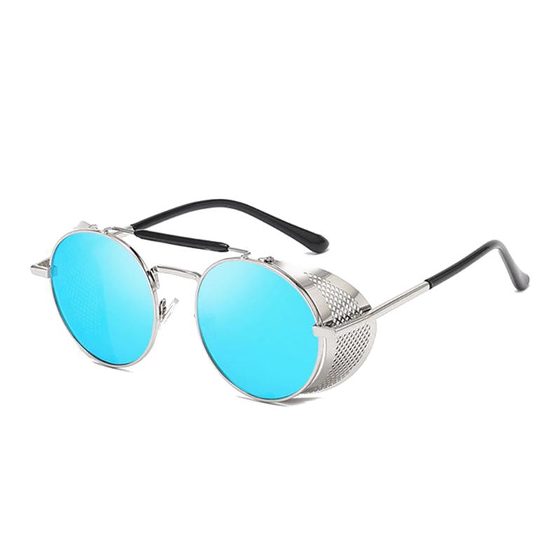 

Retro Steampunk Sunglasses Men Women Classic Round Metal Male Sun Glasses Vintage Outdoor Travel Shades