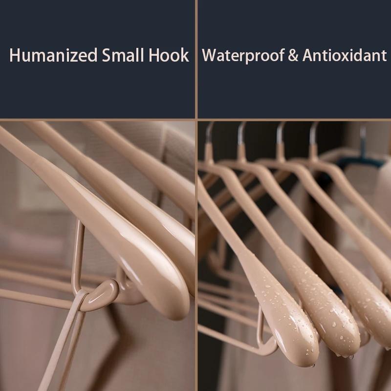 5/10/20PCS Wide-Shoulder Hanger,Multi-functional Non-slip Organizers with Hook for Suit Shirt Coat,Home Seamless Clothes Support