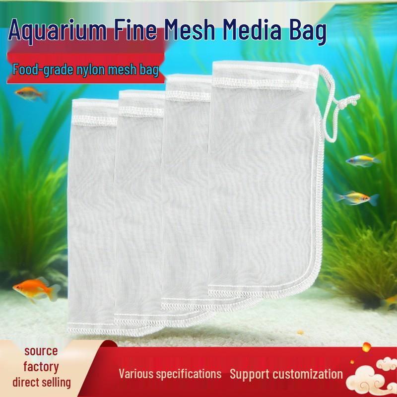 Nylon Mesh Fish Tank Filter Bag - 200 & 100 Mesh Water Purification & Anti-Overflow Net