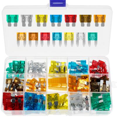 140Pcs Car Blade Fuse Kit 5A/7.5A/10A/15A/20A/25A/30A Professional Automotive Fuse Assortment Kit Durable Standard Mini Fuse Set