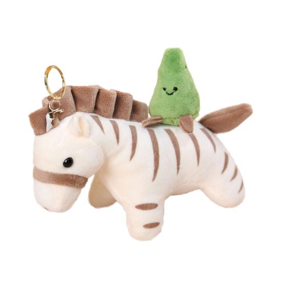 Plush Doll Pendant Pull Type Zebra Elephant Bee Shark Design Decorative