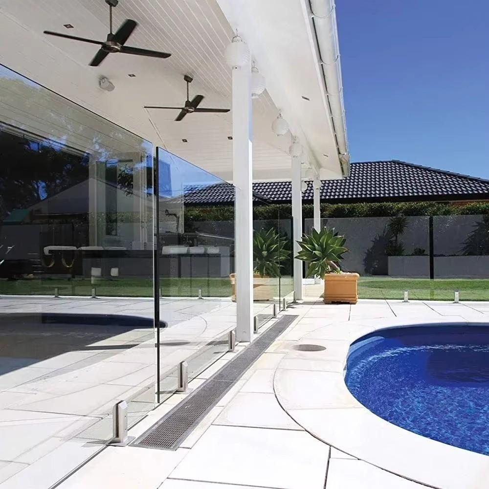 Multifunctional Stainless Steel Fence Clamp Railing Floor Stand No punching Spigot Balustrade Suppor