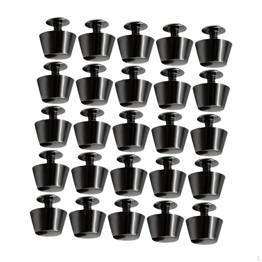 25 Pieces 12mm Screw Back Rivets Studs Alloy Nailhead Round Flat for Jackets