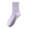 Female Spring and Summer Thin Style Pure Cotton Lace Student Socks