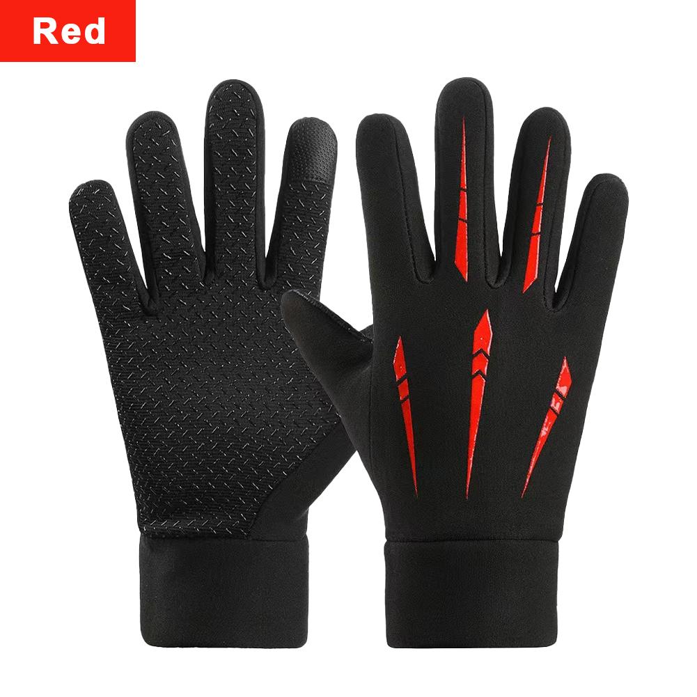 1Pair Winter Waterproof Fishing Men's Gloves Women's Cycling Warm Anti Slip Outdoor Sports Full Finger Touch Screen Gloves