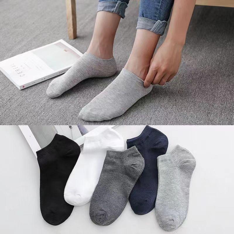 Men's Summer Thin Pure Color Sports Deodorant Sweat Absorption Breathable Low Help Shallow Mouth Socks