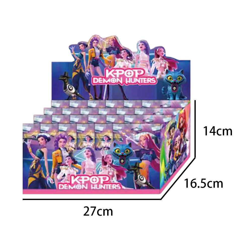 Anime 24 Stück Kpop Dämonenjäger Box Dämonenjäger Rumi Mira Zoey Tiger Spielzeug Schreibtischdekoration Statuen Ornament Kind Weihnachtsgeschenke