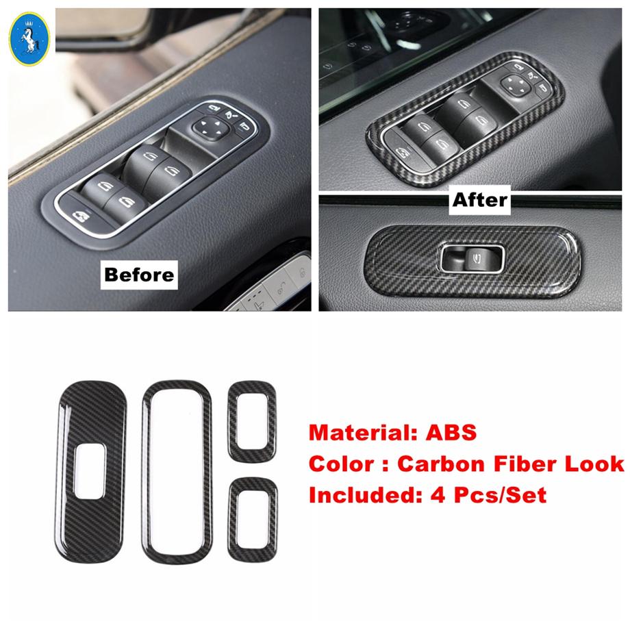 Carbon Fiber Interior Accessories Air AC Lift Button Lights Control Panel Cover Trim For Benz G Class W464 G350 G500 -