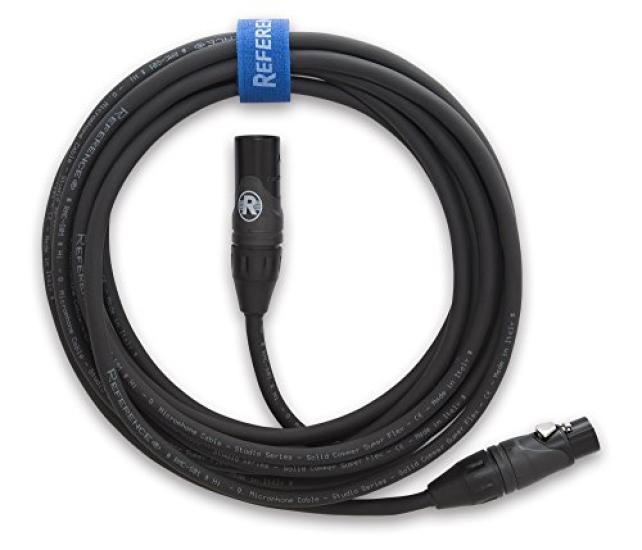 Reference Cables RMC-S01 Microphone Cable, Black, XLR Female to XLR Male, 1m