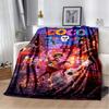 Princess and Knight Boat Scene Flannel Blanket, Magical Lantern Sky Throw Blanket