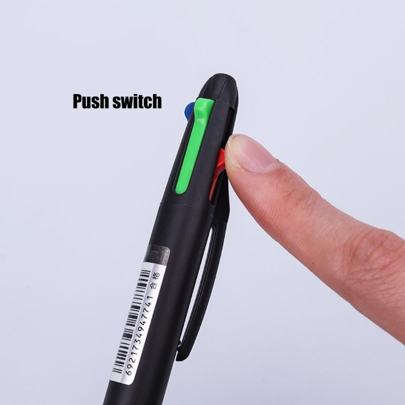 12Pcs Multicolor Ballpoint Pen 4-Color-in-1 Ballpoint Pen Retractable Multicolor Pen for Student Exams, Noting, Drawing