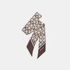 COACH Textured Signature Print Silk Skinny Scarf C2783 Mpl