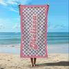 Custom Name Beach Towels Microfiber Towel Anti-Sand Quick-Drying Bath Towel Personalized For Birthday Gifts Holiday Travel Swim