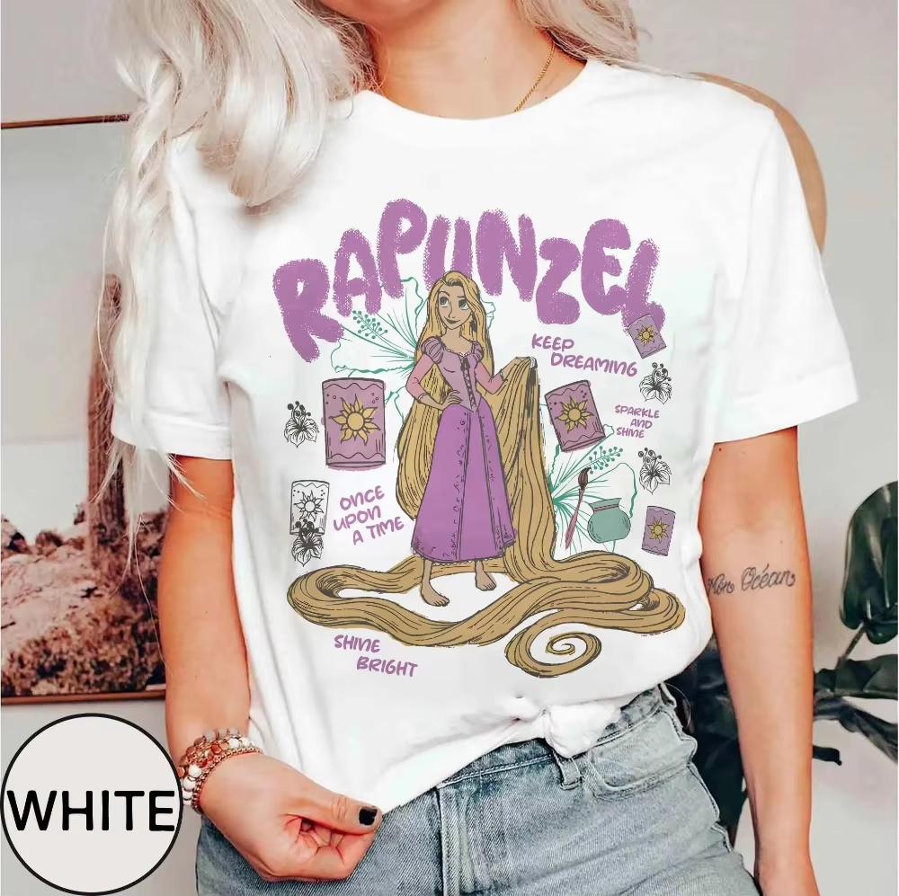Etro Coquette Rapunzel Princess Sun Lantern Watercolor Shirt Tangled Make Your Dreams Come True Pascal TShirt S