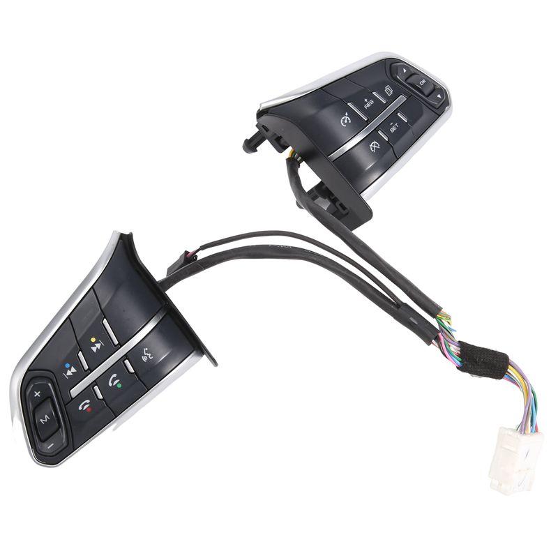 

Portable Car Multi-Function Steering Wheel Switch Audio Cruise Control Switch Button For Great Wall Haval F5 F7 F7X (black,NONE)