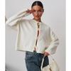 Autumn and Winter Women's Casual Loose Cardigan Lace-up Solid Color Knitted Sweater