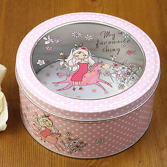 Scatola Portagioelli Vintage Con Stelle E Luna - Rotonda In Lega E Flanella (6x3,5 Cm)