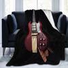 Electric Guitar 3D Classical Guitar  Blankets Fleece Sofa Throw Blanket Lightweight for Couch Bedding Travel Throws Bedspread