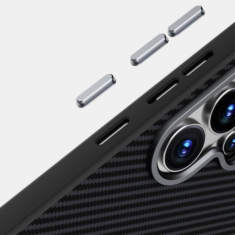 For Samsung Galaxy S26 Pro Ultra Plus Case Magnetic Wireless Charging Carbon Fiber Green Texture Mobile Phone Case