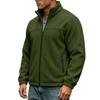 Men S Casual Fleece Lined Stand Collar Zip Up Sweatshirt