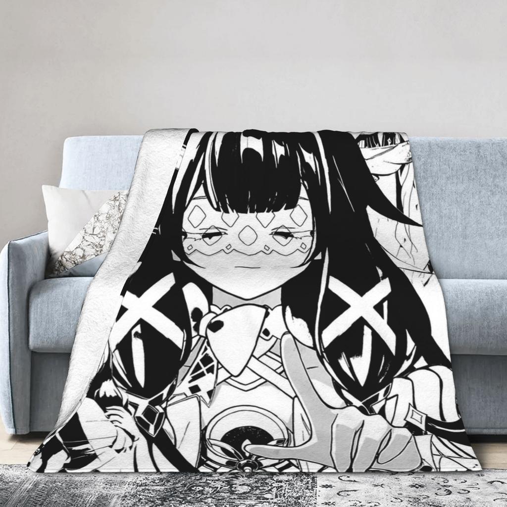 Moonlight Melody Columbina Genshin Impact Blankets Fleece Spring Autumn Super Soft Throw Blanket for Bedding Bedroom Rug Piece
