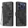For iPhone 17 ProMax,17 Pro Mandala Embossed PU Leather Flip Wallet Phone Case