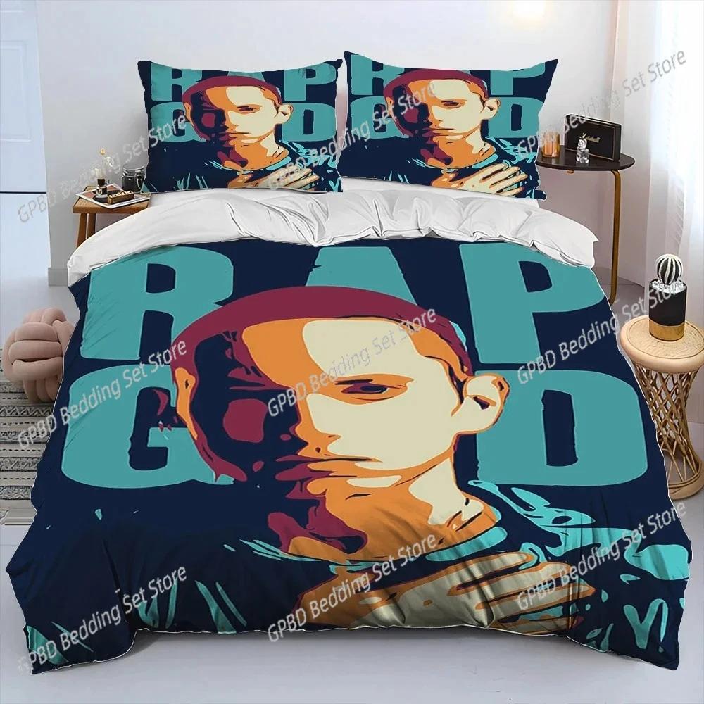 Set Biancheria da Letto Hip Hop Art Rapper Leggenda Stella Camera da Letto Morbido Copriletto Moderno Copripiumino Confortevole Coperta Trapuntata E Federa