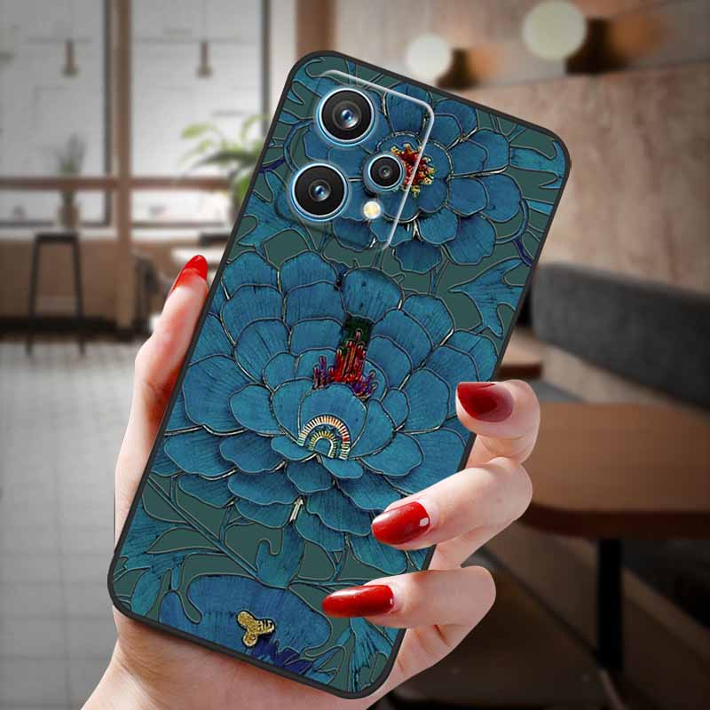 For Realme 9 Pro 5G 2022 Case Cartoon 3D Emboss Flower Relief Phone Cases For realme 9 Pro Plus 5G Silicon Cover Realme9 9pro+