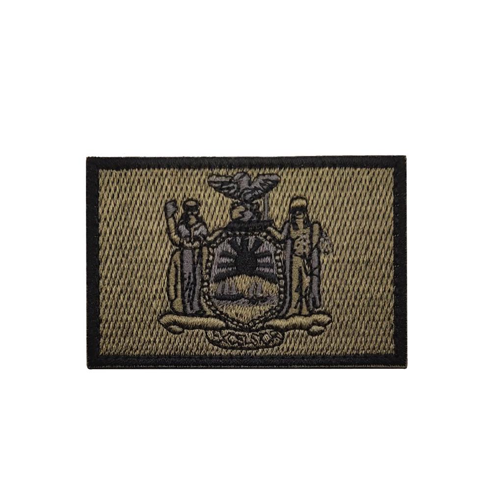 Geborduurde Klittenband Patches: Staatsvlaggen van NY, IL, TN & OH